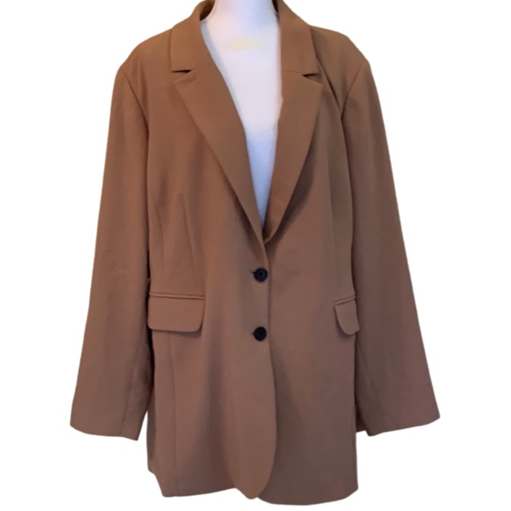 Women's Tailored Camel Blazer Jacket